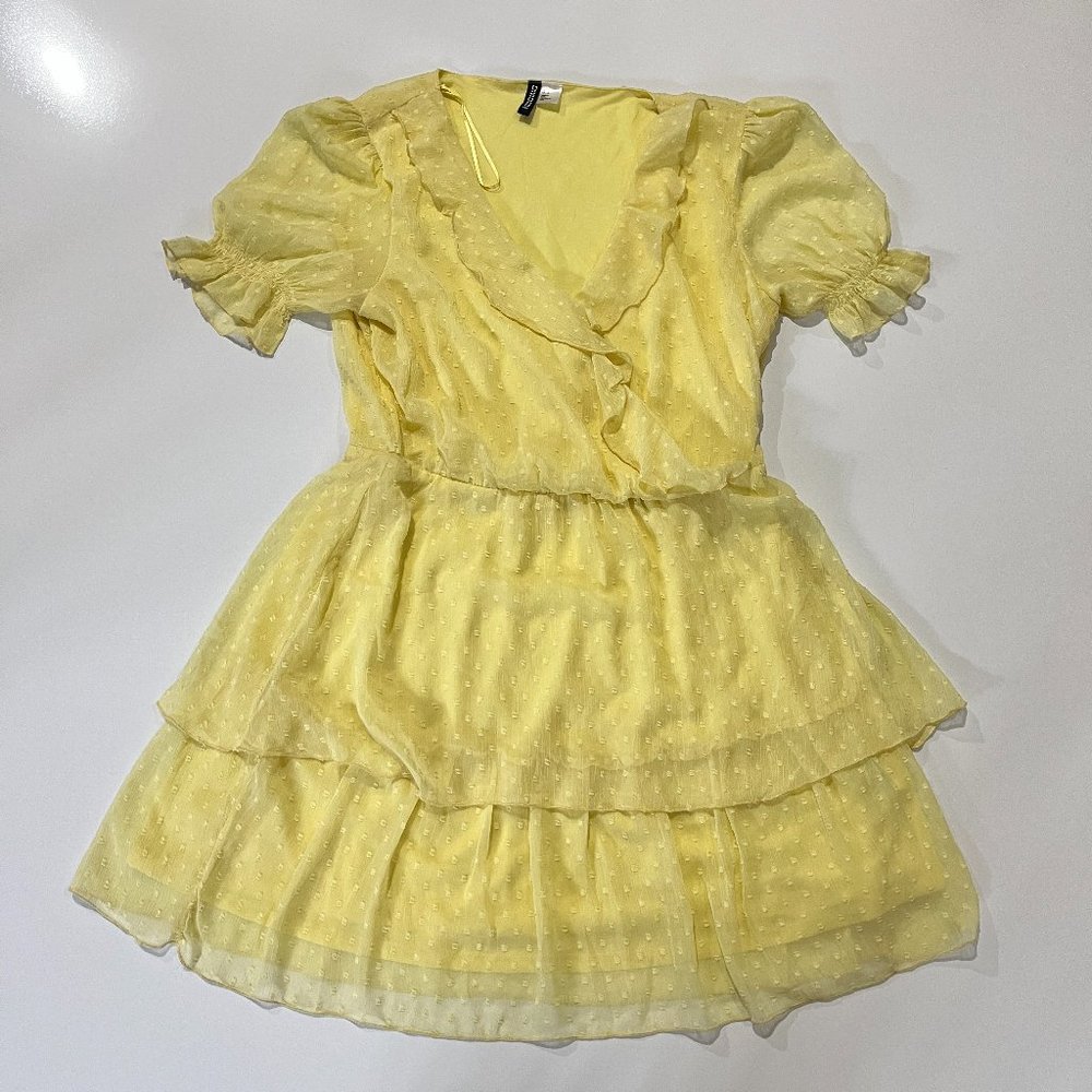 H&M Yellow Ruffle Dress